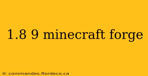 1.8 9 minecraft forge