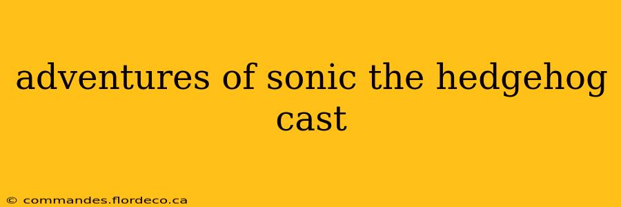 adventures of sonic the hedgehog cast