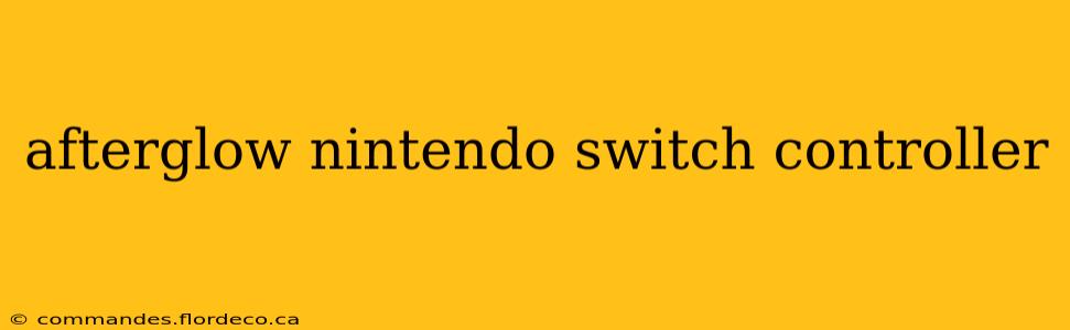 afterglow nintendo switch controller