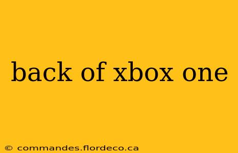 back of xbox one