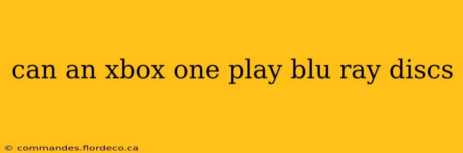 can an xbox one play blu ray discs