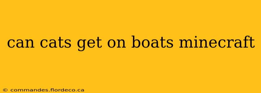 can cats get on boats minecraft