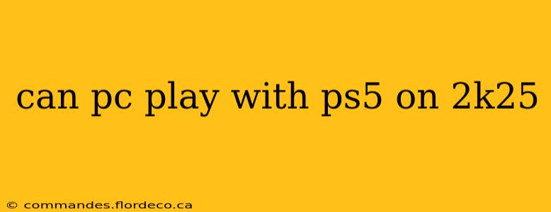 can pc play with ps5 on 2k25