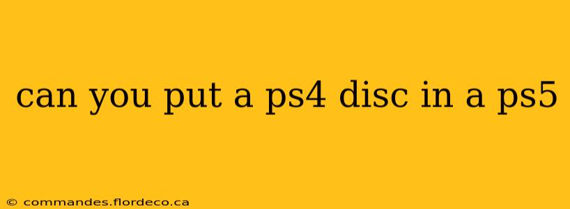 can you put a ps4 disc in a ps5