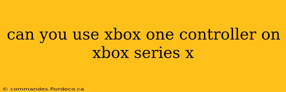 can you use xbox one controller on xbox series x