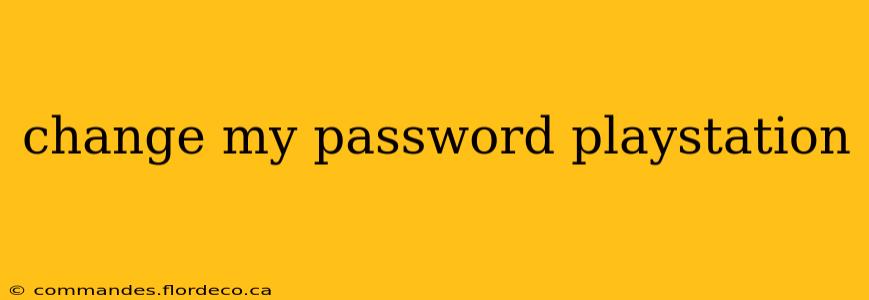 change my password playstation