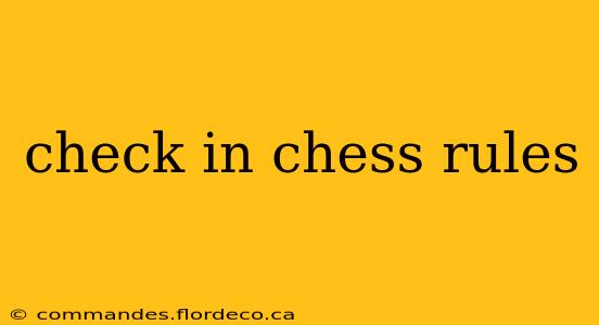 check in chess rules