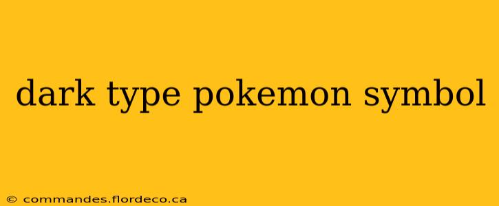 dark type pokemon symbol
