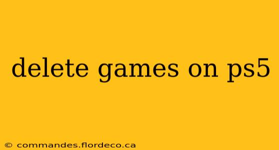 delete games on ps5
