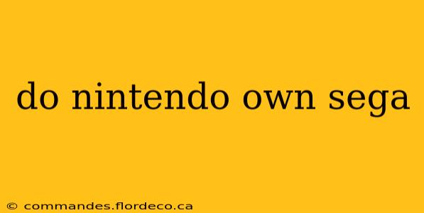 do nintendo own sega