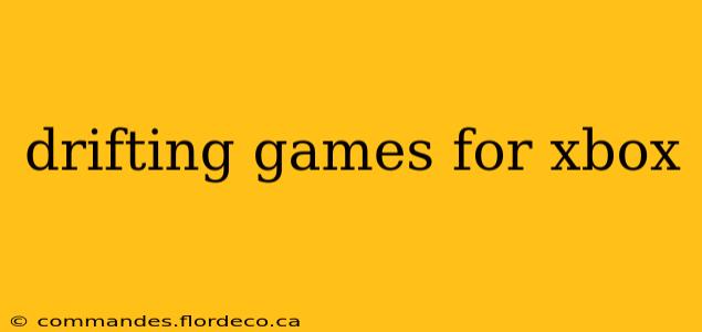 drifting games for xbox