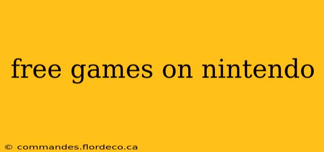 free games on nintendo