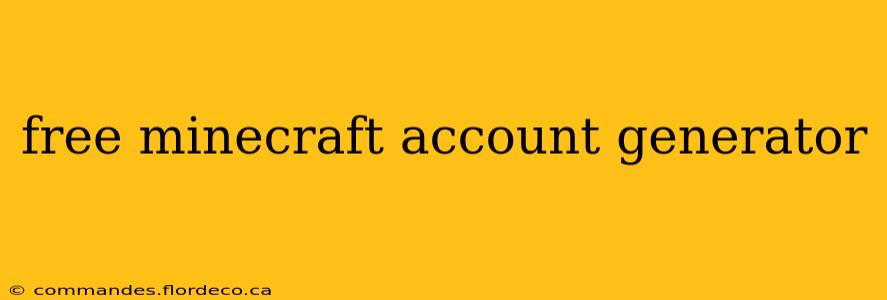 free minecraft account generator