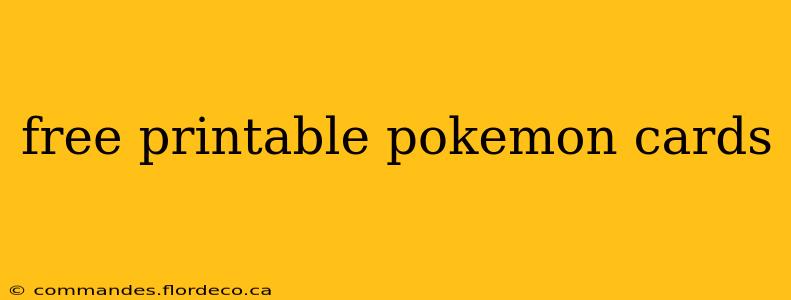 free printable pokemon cards