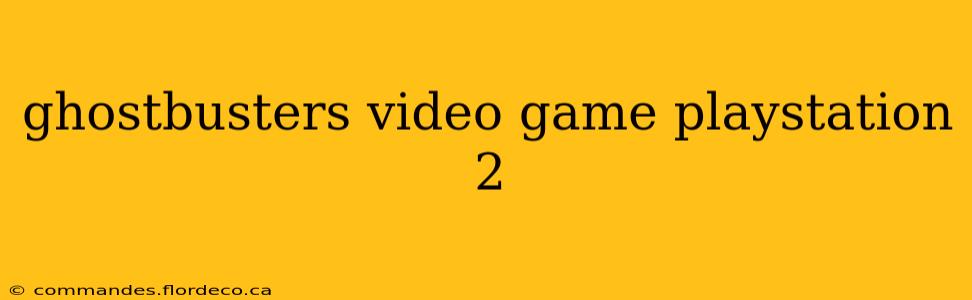 ghostbusters video game playstation 2