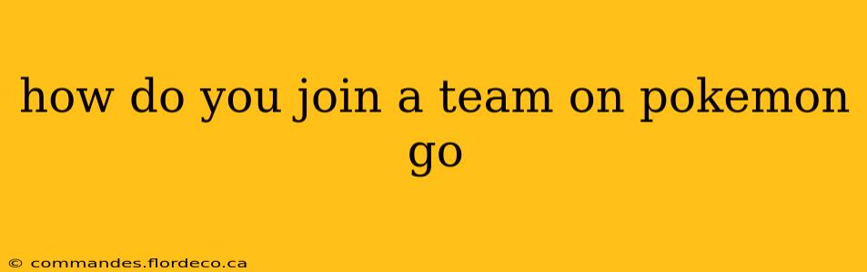 how do you join a team on pokemon go