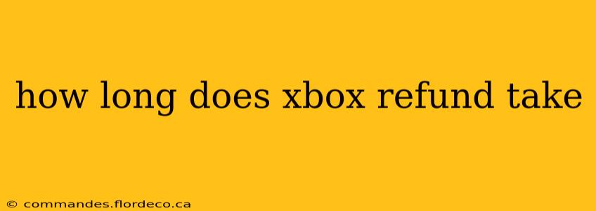 how long does xbox refund take