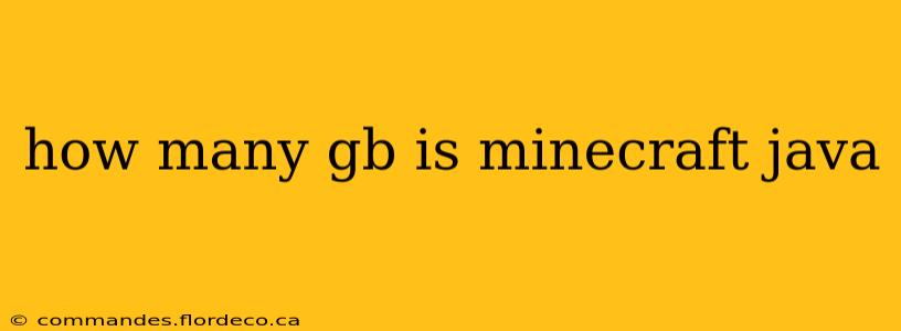 how many gb is minecraft java
