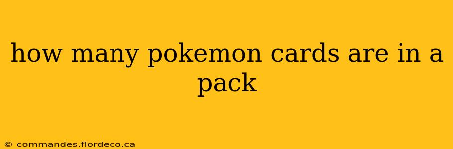 how many pokemon cards are in a pack