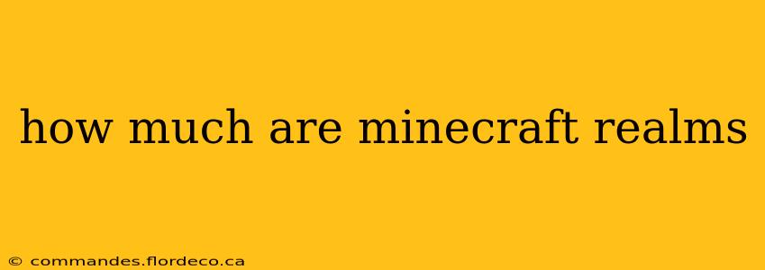 how much are minecraft realms