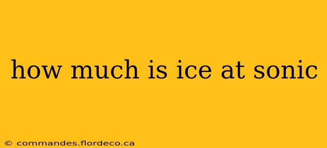 how much is ice at sonic