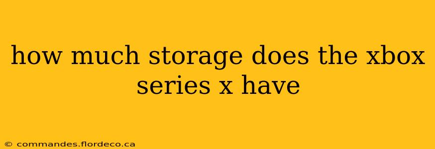 how much storage does the xbox series x have