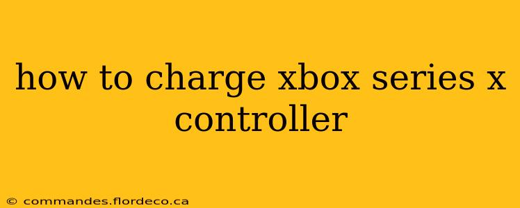 how to charge xbox series x controller