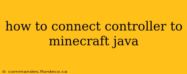 how to connect controller to minecraft java