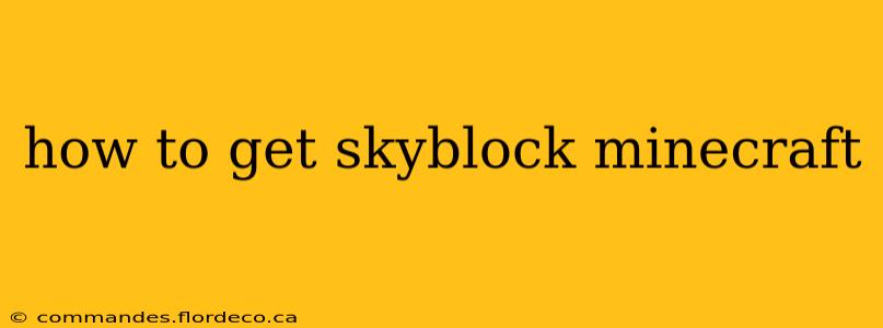 how to get skyblock minecraft