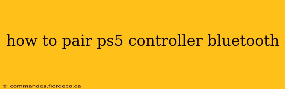 how to pair ps5 controller bluetooth