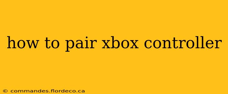 how to pair xbox controller