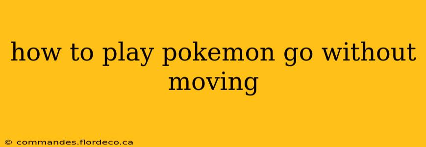 how to play pokemon go without moving