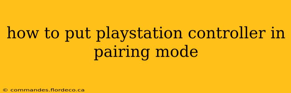 how to put playstation controller in pairing mode