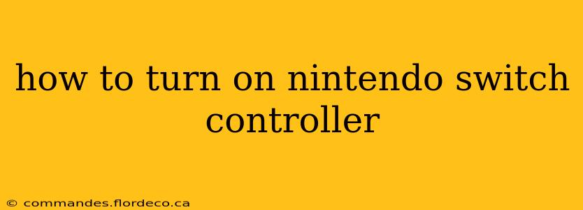 how to turn on nintendo switch controller