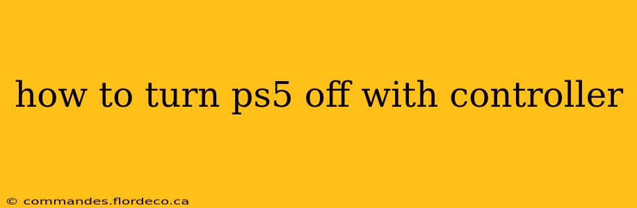 how to turn ps5 off with controller