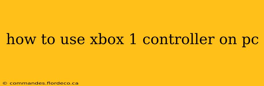 how to use xbox 1 controller on pc
