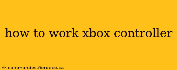 how to work xbox controller