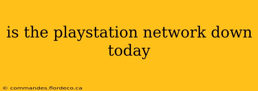 is the playstation network down today