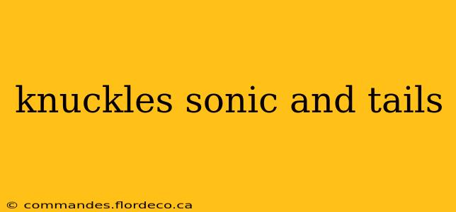knuckles sonic and tails