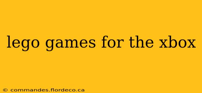 lego games for the xbox