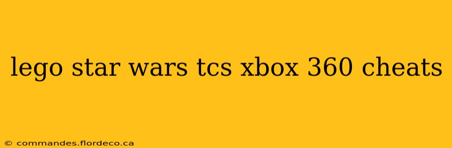 lego star wars tcs xbox 360 cheats