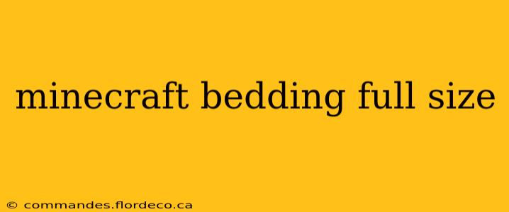minecraft bedding full size