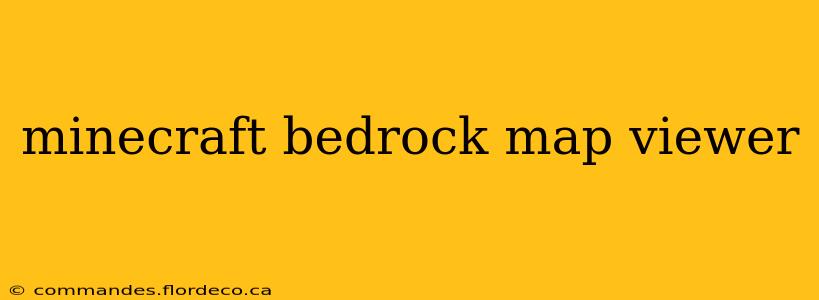 minecraft bedrock map viewer