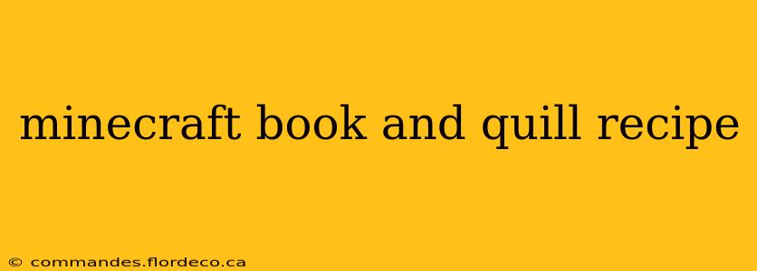 minecraft book and quill recipe