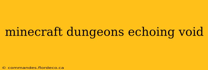minecraft dungeons echoing void