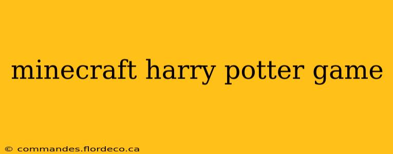 minecraft harry potter game