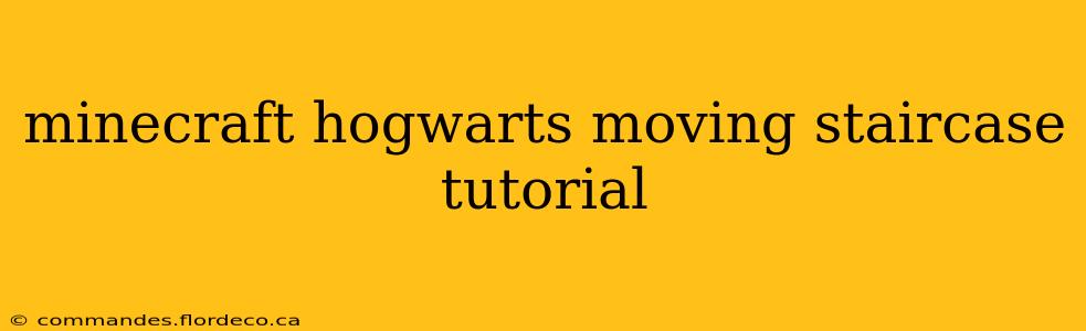minecraft hogwarts moving staircase tutorial
