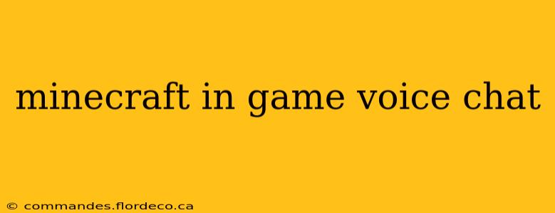 minecraft in game voice chat