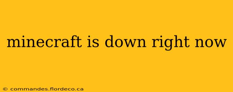 minecraft is down right now