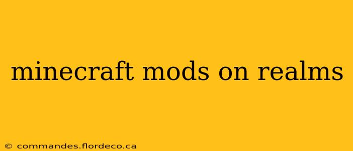 minecraft mods on realms